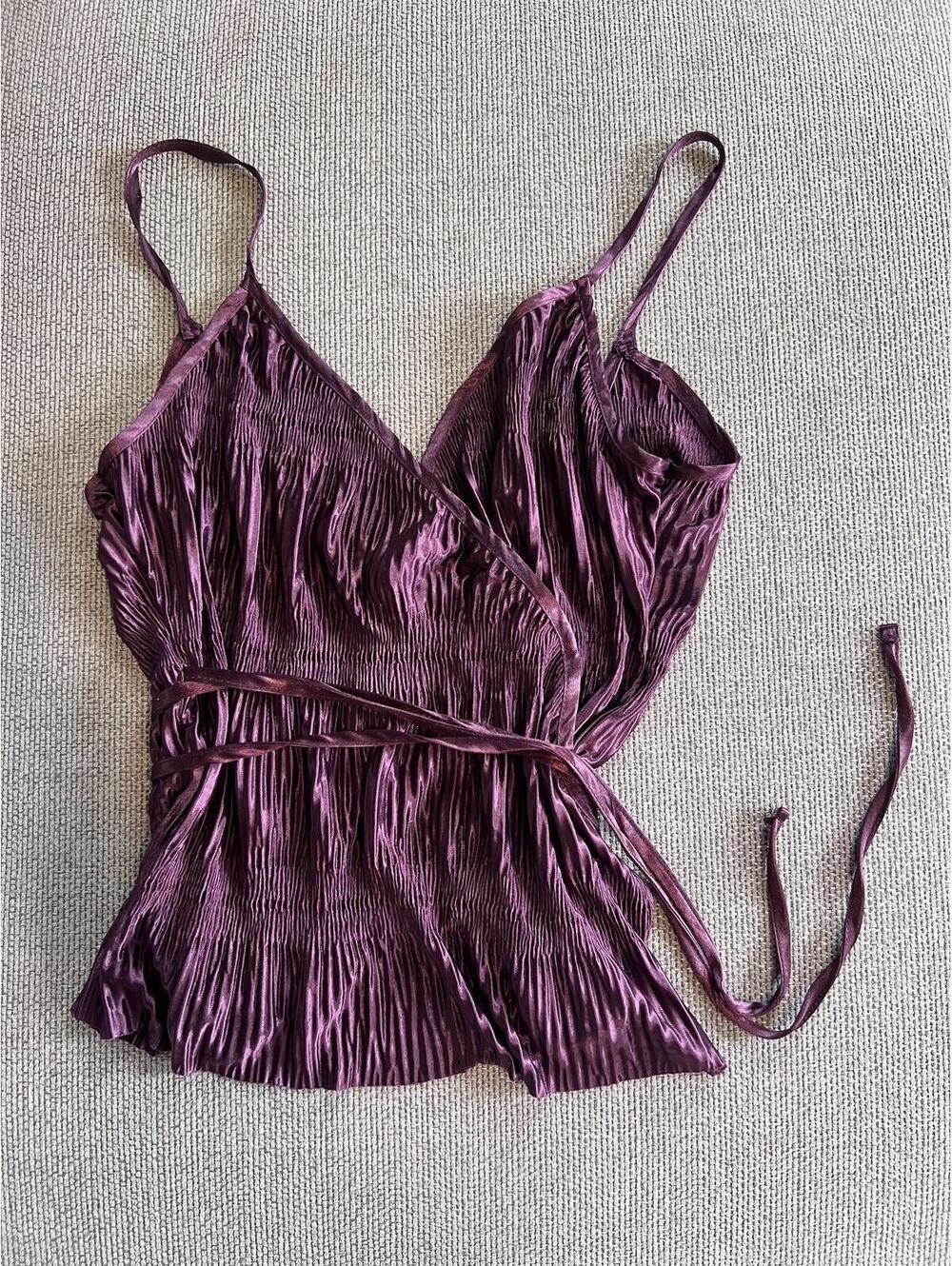 Zara Crinkle Wrap Tank Top